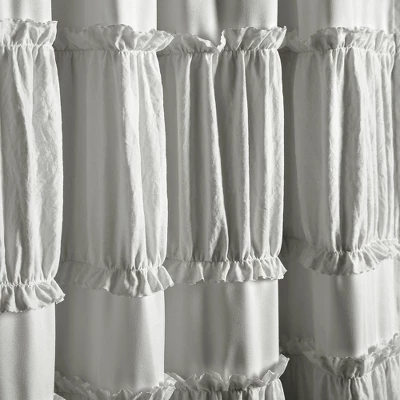 Set Of 2 Nova Ruffle Light Filtering Curtain Panels - Lush Décor 1 Set Of 2 Nova Ruffle Light Filtering Curtain Panels - Lush Décor