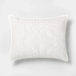 Microstripe Pillow Sham Cream/Gray - Hearth & Hand™ With Magnolia 6 Microstripe Pillow Sham Cream/Gray - Hearth & Hand™ With Magnolia -Decor Cheap Shop GUEST 0411dbda 7209 43ed bfdf 242b502448e9