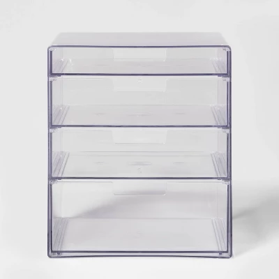 4 Drawer Stackable Countertop Organizer Clear - Brightroom™ 2 4 Drawer Stackable Countertop Organizer Clear - Brightroom™ - Image 2