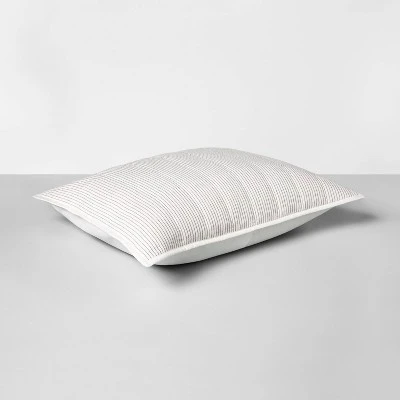 Microstripe Pillow Sham Cream/Gray - Hearth & Hand™ With Magnolia 1 Microstripe Pillow Sham Cream/Gray - Hearth & Hand™ With Magnolia