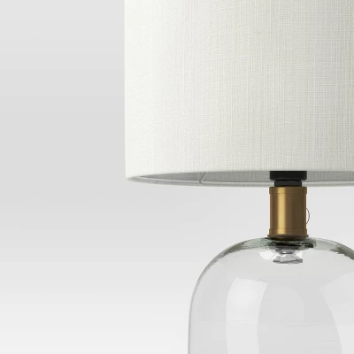 Glass Cylinder Mini Table Lamp With Open Base Clear - Threshold™ 3 Glass Cylinder Mini Table Lamp With Open Base Clear - Threshold™ - Image 3