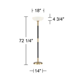 Possini Euro Design Modern Torchiere Floor Lamp Light Blaster LED 72.25" Tall Antique Brass And Matte Black Opal Glass For Living Room Bedroom 14 Possini Euro Design Modern Torchiere Floor Lamp Light Blaster LED 72.25" Tall Antique Brass And Matte Black Opal Glass For Living Room Bedroom -Decor Cheap Shop GUEST 33d3cc3d 06e9 42bb b86e e88f18ba922e