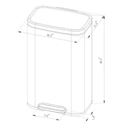 45L Rectangular Step Trash Can - Brightroom™ -Decor Cheap Shop GUEST 4a2ac669 6c4c 4843 a3d3 992611e508bc