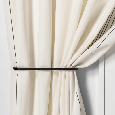 Drapery Holdback Matte Black - Hearth & Hand™ With Magnolia 1 Drapery Holdback Matte Black - Hearth & Hand™ With Magnolia