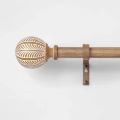 Carved Light Woodtone Ball Curtain Rod Natural - Opalhouse™ 5 Carved Light Woodtone Ball Curtain Rod Natural - Opalhouse™ -Decor Cheap Shop GUEST 7e070734 076e 44dc 94e6 de22767e0af4