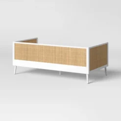 Rattan And Wood Kids' Daybed White - Pillowfort™ -Decor Cheap Shop GUEST 8444560c 58cf 4c96 81de faa1dbba6859