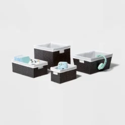 16" X 9" X 6" Lined Woven Media Bin Black - Brightroom™ 5 16" X 9" X 6" Lined Woven Media Bin Black - Brightroom™ -Decor Cheap Shop GUEST ac4ff65f f7b2 48fa aa42 7459f63d7c52