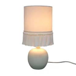 Small Table Lamp With Fringe Shade Off-White (Includes LED Light Bulb) - Opalhouse™ Designed With Jungalow™ -Decor Cheap Shop GUEST b032319a c7f7 464d ab2a a2536f5698f3
