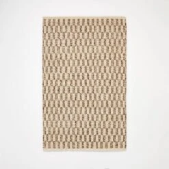 Checkered Stripe Rug Brown - Threshold™ Designed With Studio McGee -Decor Cheap Shop GUEST b2864ce6 6869 48dc 80bf 0c1c5704bc0f