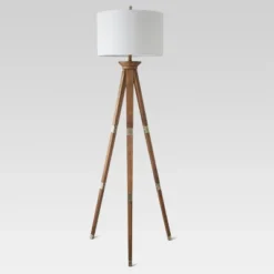 Oak Wood Tripod Floor Lamp Dark Brown - Threshold™ -Decor Cheap Shop GUEST b5ab96e0 432f 4e8b 8afb fa38a8c1b3fe