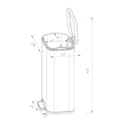 45L Rectangular Step Trash Can - Brightroom™ -Decor Cheap Shop GUEST bc44a777 3ad8 456c b42b 05cf0b17d67c