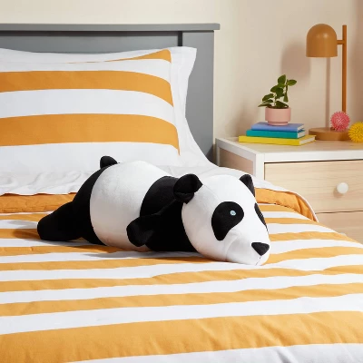 Panda Weighted Plush Kids' Throw Pillow White/Blush - Pillowfort™ 1 Panda Weighted Plush Kids' Throw Pillow White/Blush - Pillowfort™