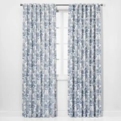 1pc Light Filtering Charade Floral Window Curtain Panel - Threshold™