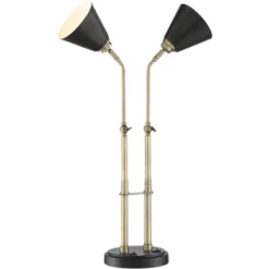 Possini Euro Design Sentry Modern Mid Century Desk Lamp 23" High Black Brass With USB Charging Port LED Adjustable Cone Shade For Bedroom Living Room 15 Possini Euro Design Sentry Modern Mid Century Desk Lamp 23" High Black Brass With USB Charging Port LED Adjustable Cone Shade For Bedroom Living Room -Decor Cheap Shop GUEST e240447e 5fa7 45ac adb1 c441648f3303