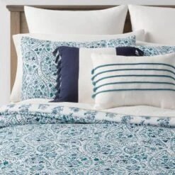 12pc Reversible Paisley Print Comforter & Sheets Set Blue/Dark Teal Blue - Threshold™ 21 12pc Reversible Paisley Print Comforter & Sheets Set Blue/Dark Teal Blue - Threshold™ -Decor Cheap Shop GUEST e3f1ec9a 3b66 4053 b0fe 00d8eb4ecda8