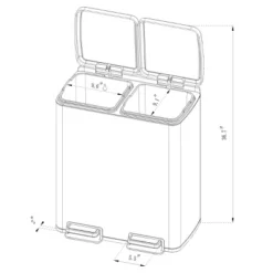 60L Stainless Steel Step Trash And Recycle Can - Brightroom™ 5 60L Stainless Steel Step Trash And Recycle Can - Brightroom™ -Decor Cheap Shop GUEST e7721439 02d4 4cbb 994a 7467bdac2ef2