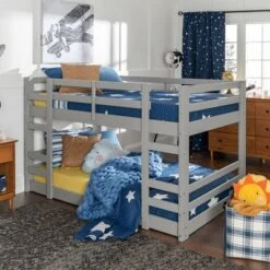 Twin Over Twin Indy Solid Wood Low Bunk Bed - Saracina Home 16 Twin Over Twin Indy Solid Wood Low Bunk Bed - Saracina Home -Decor Cheap Shop GUEST f4a7cd82 6f05 4d13 9375 1d95fbdd13ee