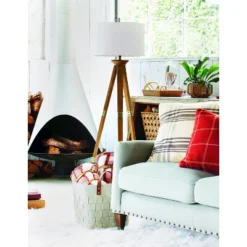 Oak Wood Tripod Floor Lamp Dark Brown - Threshold™ -Decor Cheap Shop GUEST f662f2ec 6ed0 4f35 8681 9ea5c84bfc7c