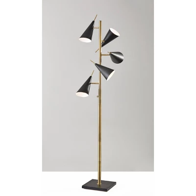 71.5" Owen Tree Lamp Black - Adesso 3 71.5" Owen Tree Lamp Black - Adesso - Image 3
