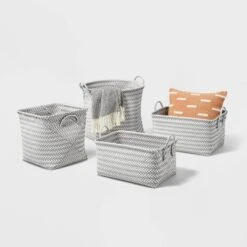 Large Woven Rectangular Storage Basket Gray/White - Brightroom™ 6 Large Woven Rectangular Storage Basket Gray/White - Brightroom™ -Decor Cheap Shop GUEST f7afc392 cd5f 4f5b b71c de34f8204ec5