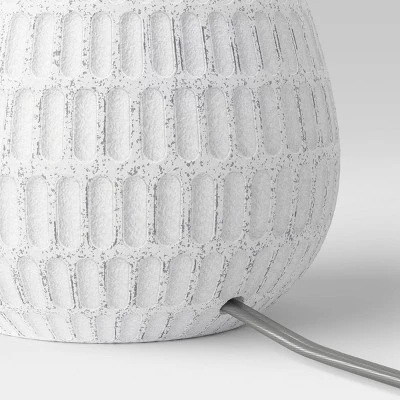 Ceramic Textured Table Lamp Base White - Threshold™ 3 Ceramic Textured Table Lamp Base White - Threshold™ - Image 3